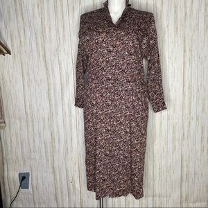 Vintage Confetti print Button front day dress